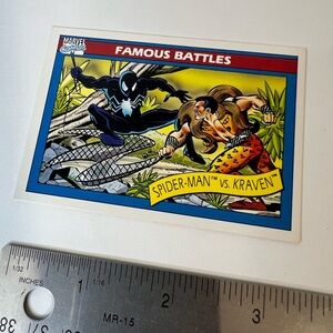 1990 Marvel Universe Famous Battles Spider-Man vs Kraven #92!